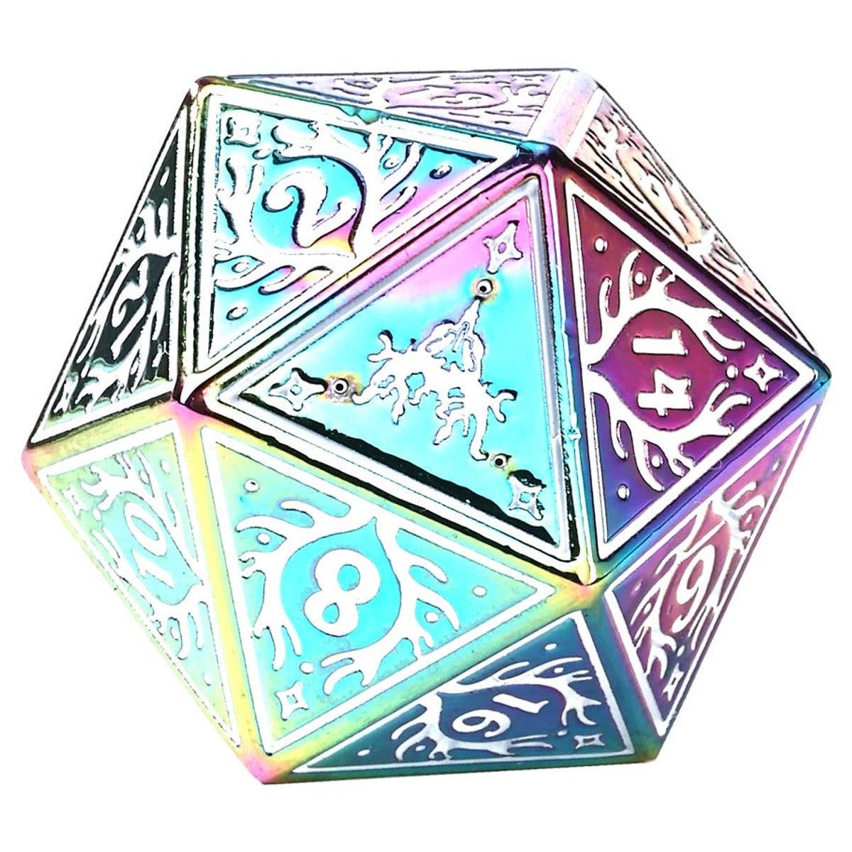 7-Set Solid Metal Dice - Multiple Colors and Styles