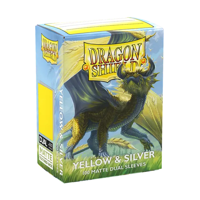 Dragon Shield: Yellow & Silver - Matte Dual Sleeves
