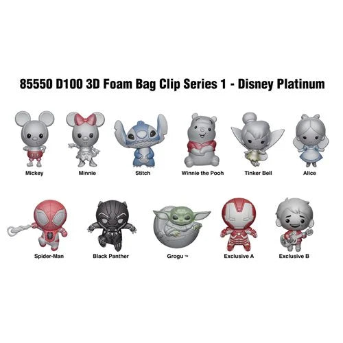 Disney 100 3D Foam Bag Clip