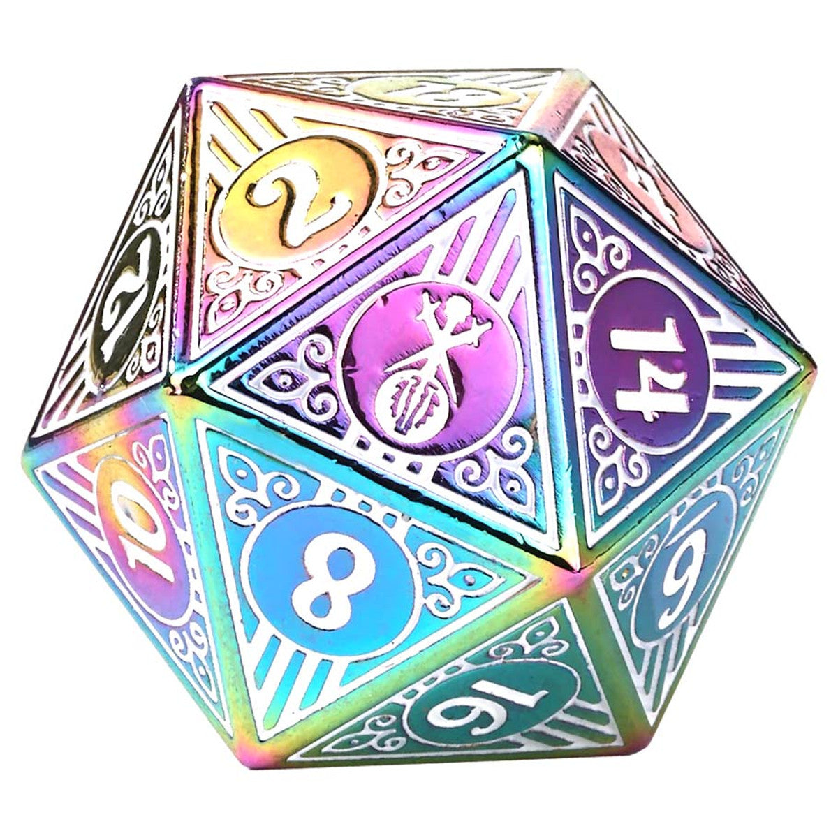 7-Set Solid Metal Dice - Multiple Colors and Styles
