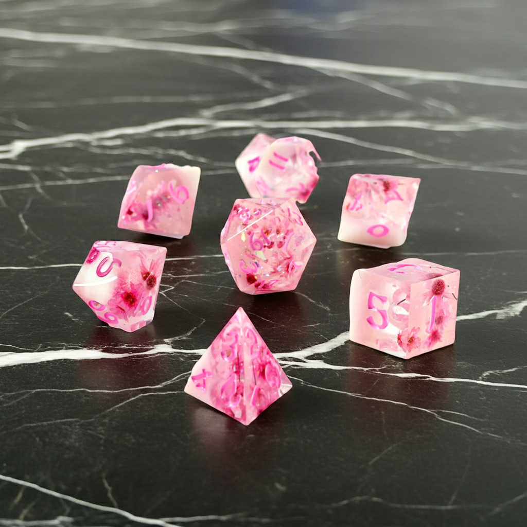 7-Set Captured Magic Hand Sanded Sharp Edge Resin: Sakura Cherry Blossom