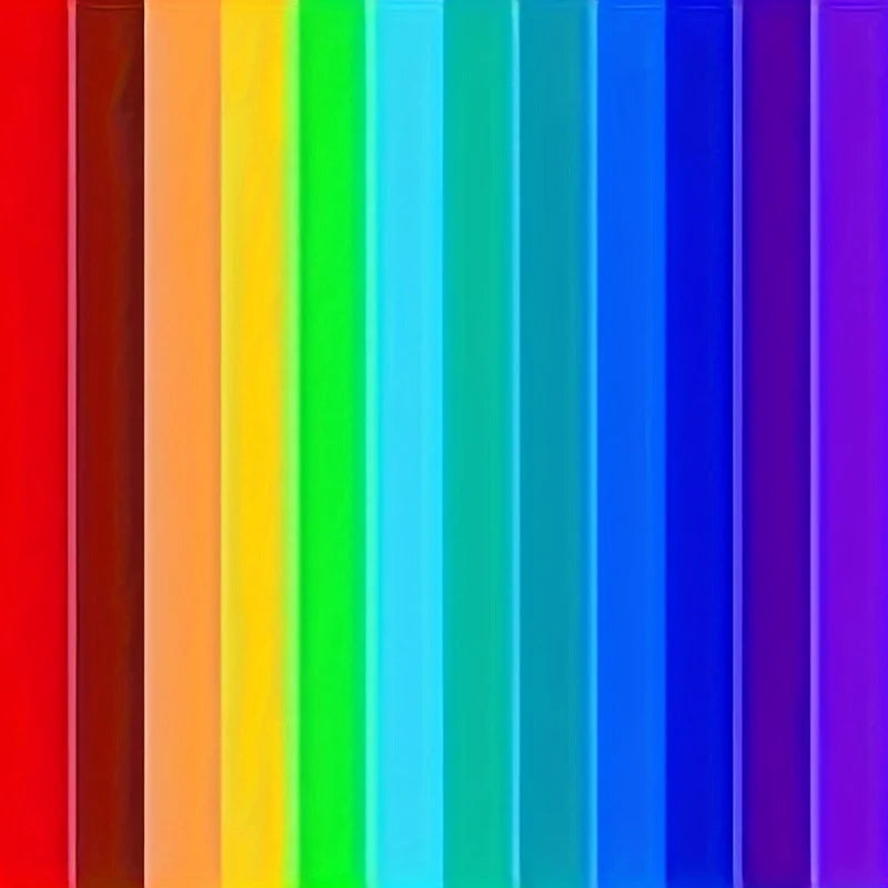 Colorful striped pattern with vertical rainbow colors.